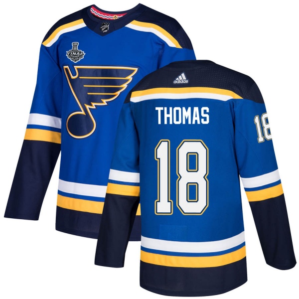 Men's St. Louis Blues #18 Robert Thomas Blue 2019 Stanley Cup Champions Stitched NHL Jersey